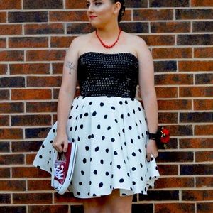 Sherri Hill Polka Dot Cocktail Dress